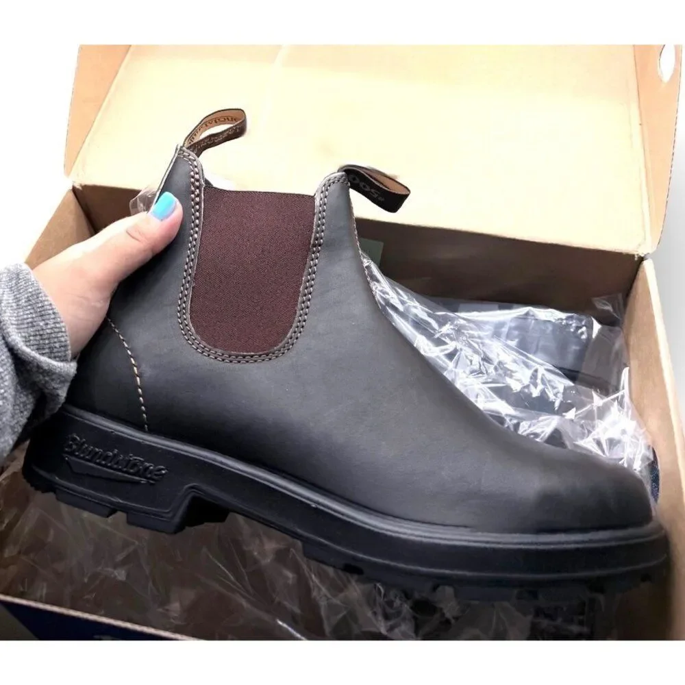 Blundstone 500 Stout Brown Leather Chelsea Boot AU 7.5